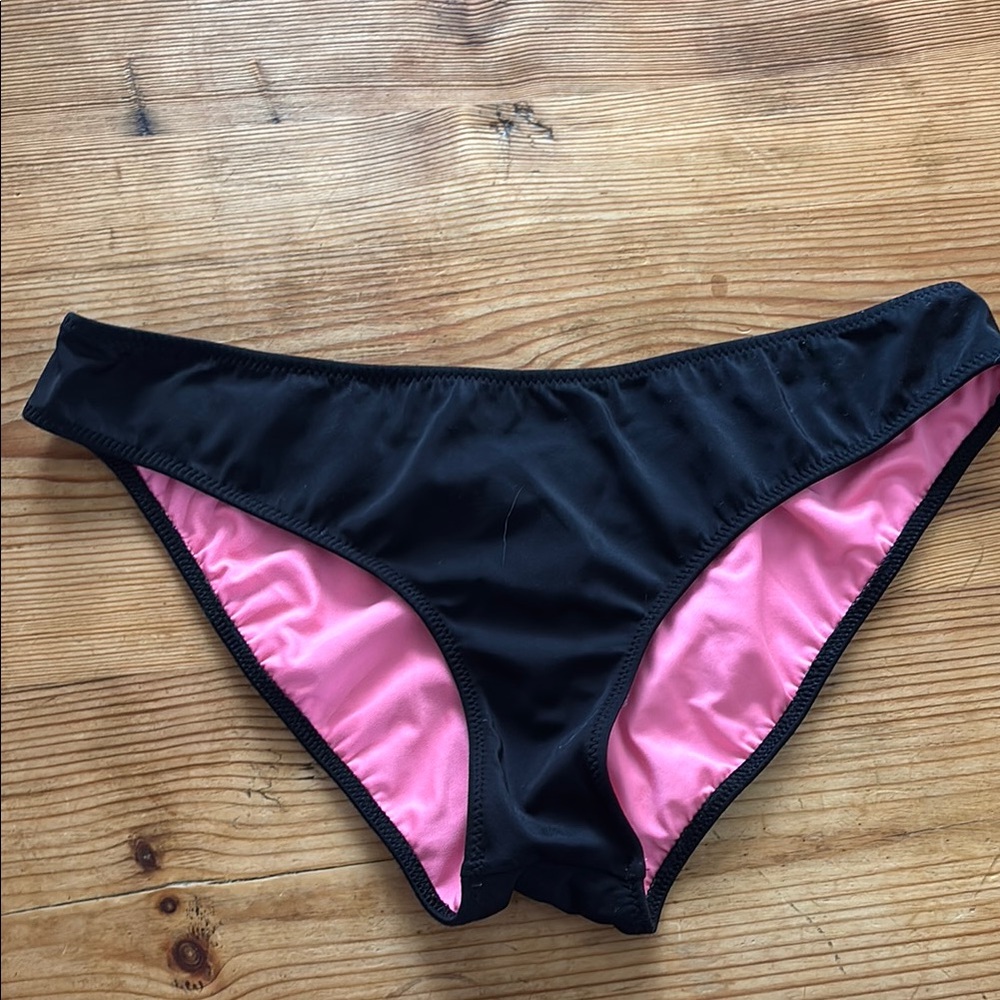 PINK Victoria's Secret Black and Pink Swimwear